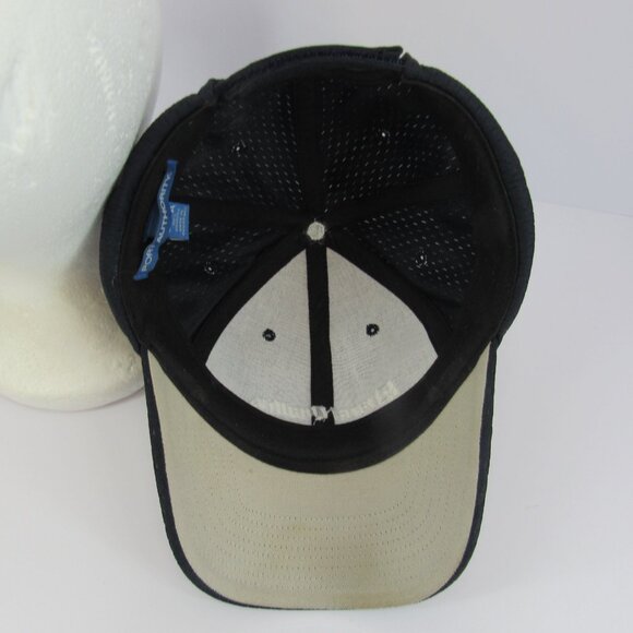 First Quality Embroidered Logo Men's Navy Blue Adjustable Strap Back Cap Hat - Picture 7 of 8